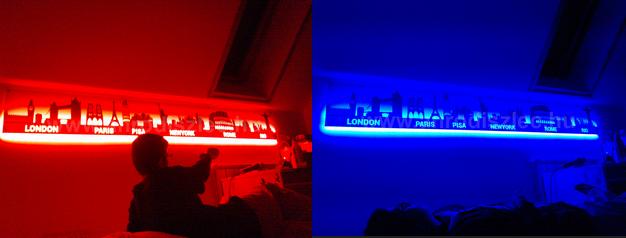 Gyrekszoba dekoráció színváltós LED világítással, 5050 RGB szalaggal